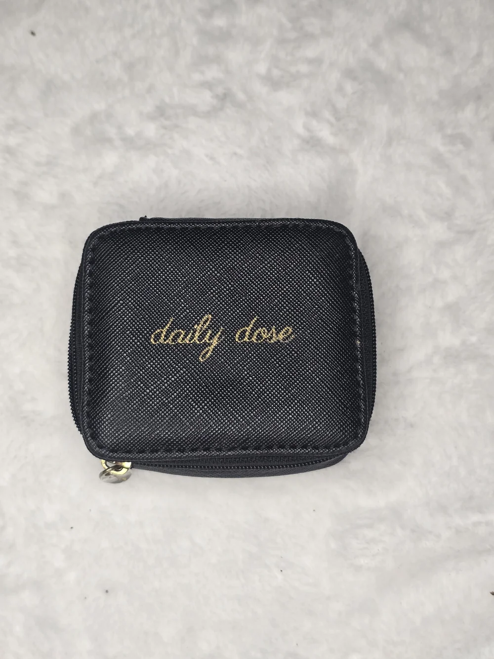Daily Dose Black Zip Jewelry Case